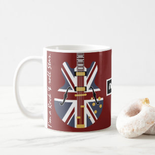 Personalisieren Sie Rock & Roll Star Union Jack Gu Kaffeetasse