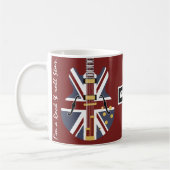 Personalisieren Sie Rock & Roll Star Union Jack Gu Kaffeetasse (Links)