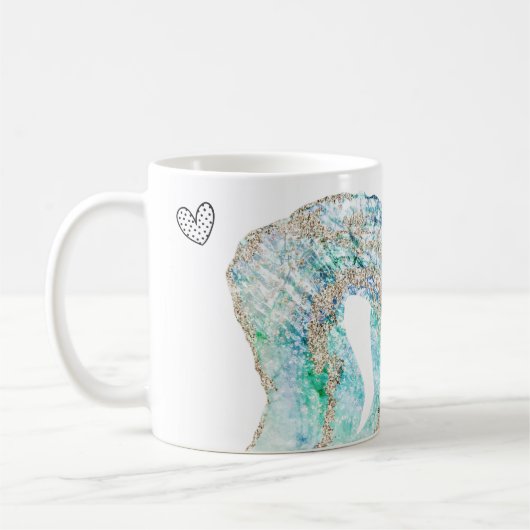 *~* Personalisieren Sie ROCKS Geode Gold Glitzer Kaffeetasse (Links)