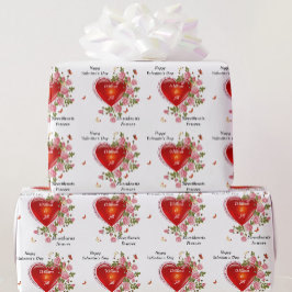 Personalisieren Sie romantische Valentinstag Herz- Geschenkpapier