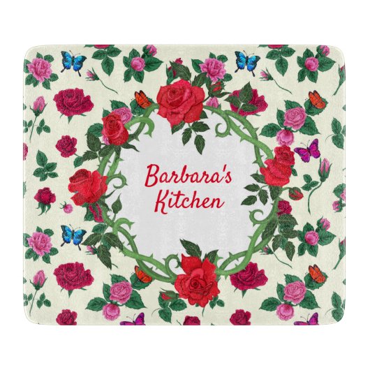 Personalisieren Sie Rose Garden Schneidebrett (Vorderseite)