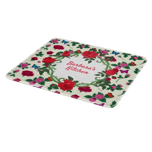 Personalisieren Sie Rose Garden Schneidebrett (Ecke)