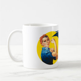 Personalisieren Sie Rosie Riveter Empowerment Frau Kaffeetasse