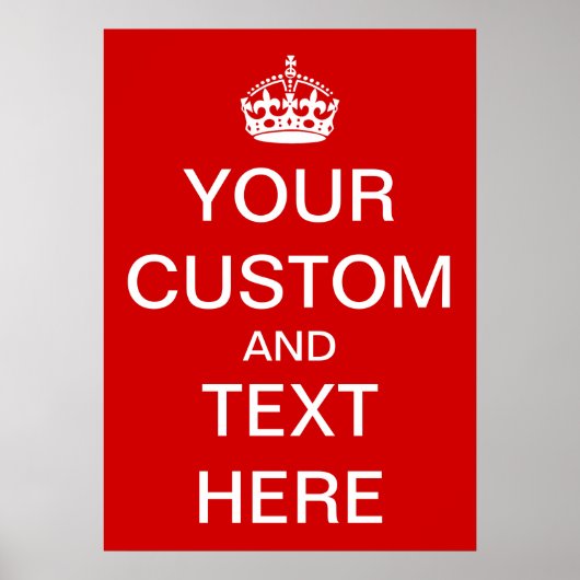 Personalisieren Sie Ruhe und Fortfahren Poster (Vorne)