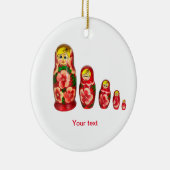 Personalisieren Sie Russische Matryoshka-Nistpuppe Keramik Ornament (Rechts)