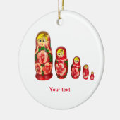 Personalisieren Sie Russische Matryoshka-Nistpuppe Keramik Ornament (Links)