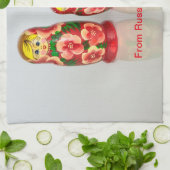 Personalisieren Sie russische Matryoshka stapelbar Geschirrtuch (Gefaltet)