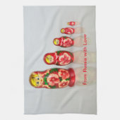 Personalisieren Sie russische Matryoshka stapelbar Geschirrtuch (Vertikal)