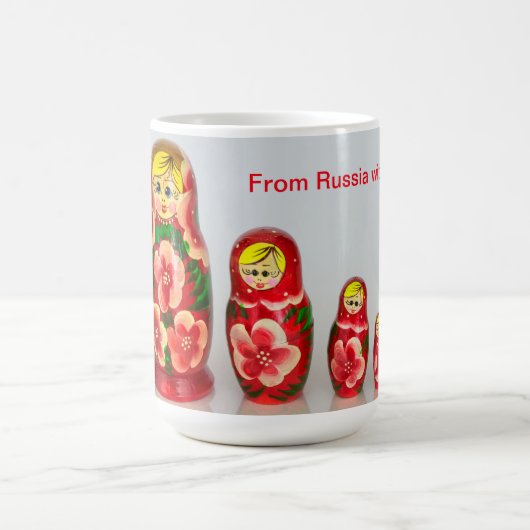 Personalisieren Sie russische Matryoshka stapelbar Kaffeetasse (Mittel)
