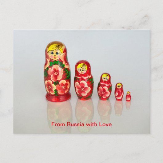 Personalisieren Sie russische Matryoshka stapelbar Postkarte (Vorderseite)