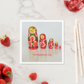 Personalisieren Sie russische Matryoshka stapelbar Serviette (Beispiel)