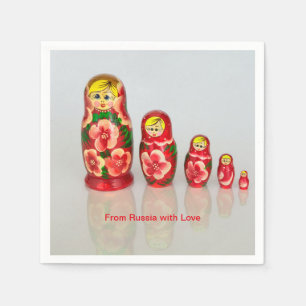 Personalisieren Sie russische Matryoshka stapelbar Serviette