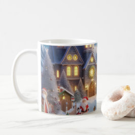 Personalisieren Sie SANTA CLAUS CHRISTMAS COLORFUL Kaffeetasse