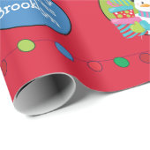 Personalisieren Sie Santa und die Freunde Geschenkpapier (Rolleneckpunkt)