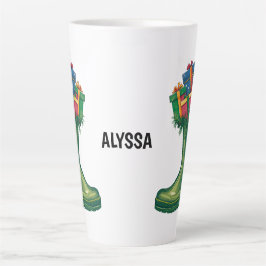 Personalisieren Sie Santas neue Stiefel Milchtasse