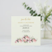 Personalisieren Sie Save the Date Rosenbukett (Stehend Vorderseite)