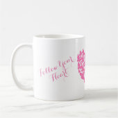 personalisieren Sie Schmetterling-Herz-Rosa-Tasse Kaffeetasse (Links)