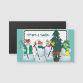 personalisieren Sie Schneemagnete Magnetkarte (Vorne/Hinten)