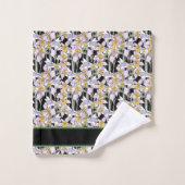 Personalisieren Sie schöne Narziss-Blume im Blut Badhandtuch Set (Waschlappen)