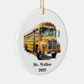 Personalisieren Sie Schulbusfahrer Weihnachtsgesch Keramik Ornament (Rechts)
