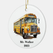 Personalisieren Sie Schulbusfahrer Weihnachtsgesch Keramik Ornament (Links)