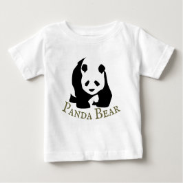Personalisieren Sie Schwarz-weißen Panda Bear Baby Baby T-shirt