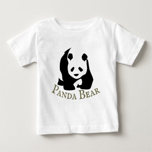 Personalisieren Sie Schwarz-weißen Panda Bear Baby Baby T-shirt (Vorderseite)