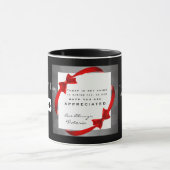 Personalisieren Sie Schwarz-weißen Red Happy Vathe Tasse (Zentrum)