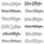 Personalisieren Sie Script & Calligraphy Typografy Aufkleber (Vorderseite)