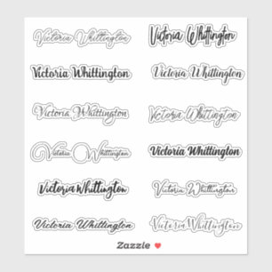Personalisieren Sie Script & Calligraphy Typografy Aufkleber