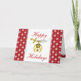 Personalisieren Sie Shriner Emblem Weihnachtsgrüße Feiertagskarte