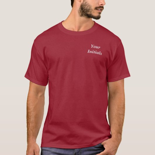 Personalisieren Sie sich mit Ihrem Initialmaroon T-Shirt (Vorderseite)