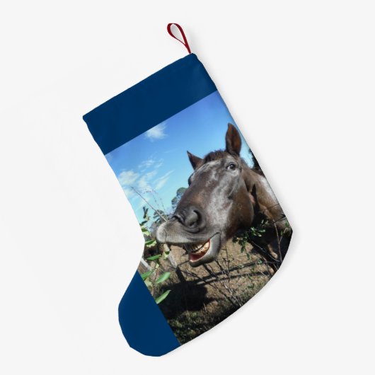 Personalisieren Sie sich mit Name, Funny Gesicht W Kleiner Weihnachtsstrumpf (Rückseite (Hängend))