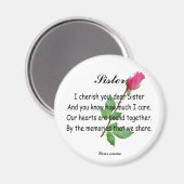 PERSONALISIEREN SIE SISTER - MAGNET (Vorderseite/Rückseite)