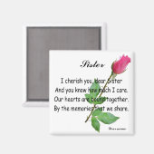 PERSONALISIEREN SIE SISTER - MAGNET (Vorderseite/Rückseite)