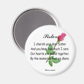 PERSONALISIEREN SIE SISTER - MAGNET (Vorderseite/Rückseite)