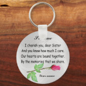PERSONALISIEREN SIE SISTER-SCHLÜSSELANHÄNGER SCHLÜSSELANHÄNGER (Vorderseite)