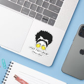 Personalisieren Sie Softball-Mama-Aufkleber Aufkleber (Laptop mit iPhone)