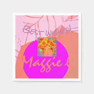 Personalisieren Sie Sommerbilder, Ferien und Gebur Serviette