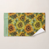 Personalisieren Sie Sonnenblumen mit Folien-Hinter Badhandtuch Set (Handtuch)