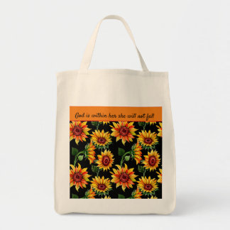 Personalisieren Sie Sonnenblumenangebot/Namensfall Tragetasche