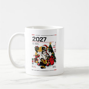Personalisieren Sie Space Christmas Astronaut Kaffeetasse