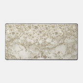 Personalisieren Sie Sparkling Gold Juwelen & Marmo Schreibtischunterlage (Vorderseite)