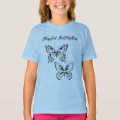 Personalisieren Sie spielerische Schmetterlinge au T-Shirt (Vorderseite)