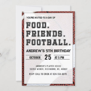Personalisieren Sie Sport Football Geburtstag Einladung