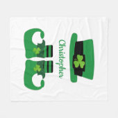 Personalisieren Sie St. Patrick's Leprechaun Green Fleecedecke (Vorderseite (Horizontal))