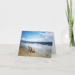 Personalisieren Sie Strand dank Karte leer innen