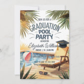 Personalisieren Sie Sunglass Lounge Abschluss Pool Einladung (Vorderseite)