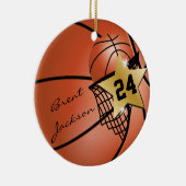 Personalisieren Sie Super ⭐ Star Player 🏀 Basketb Keramikornament (Rechts)