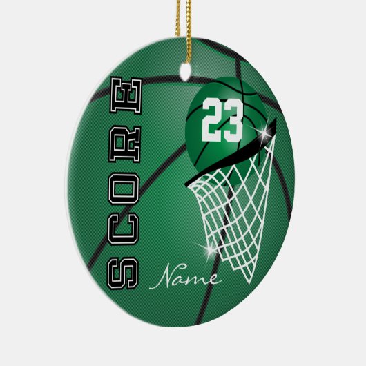 Personalisieren Sie Superstar Basketball Keramik Ornament (Rechts)